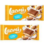 Lacmi Milk Chocolate with Almonds & Coconut Cream (2.96oz / 84g) - 22-pcs Case